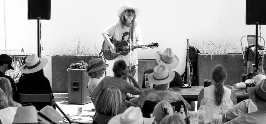 Walt Wilkins started the afternoon of music off at Marathon’s Brick Vault. The popular spot was bursting with music lovers this weekend for the Marathon 2023 Songwriters Festival. Wilkins’ amazing voice and songwriting ability entranced the guests and exhibited a love for the area. Photo by Joh Covington