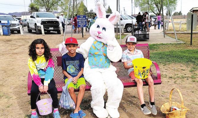 Hanging out with the Easter Bunny