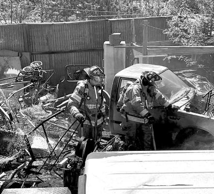 AVFD personnel responded to a rubbish fire one recent afternoon. Photo courtesy of AFVD