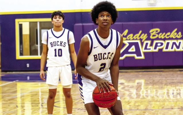 Tae Hardwick sets ready to complete a free-throw shot after being fouled.