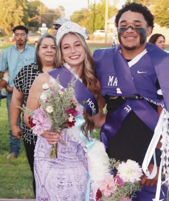 The Marfa Shorthorns also held their homecoming festivities last Friday night and crowned the 2026 Homecoming King and Queen, Ayden Alvarez and Madison Cash. Photo courtesy of Marfa ISD