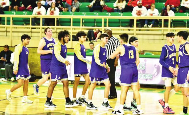 The Alpine Fightin’ Bucks Tuesday night won the Bi-District championship, and will face Bushland tonight. Photo by Felipe Fierro