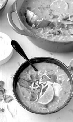 Green Chile Chicken Enchilada Soup