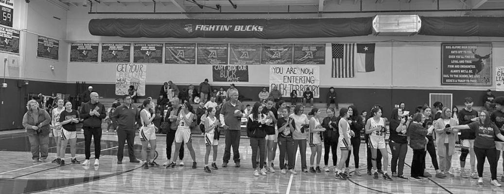 The Lady Bucks participated in TeacherAppreciation Night, honoring many of their educators prior to their match-up against the Kermit Yellowjackets on Tuesday. Courtesy photo