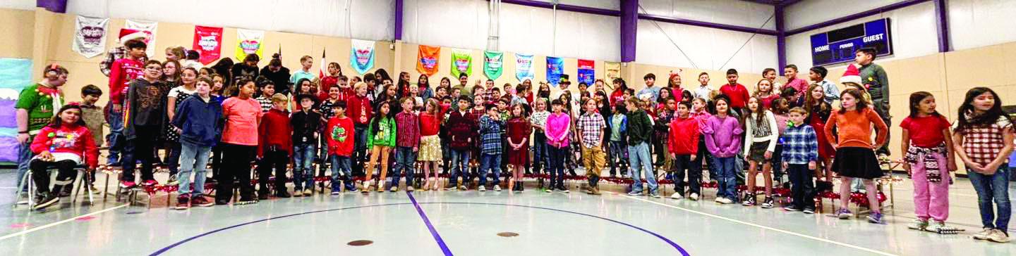 Students from Alpine Elementary presented a Christmas vocal program before the Christmas break. These hardworking students were back at it on Tuesday, to begin the second half of the school year. Courtesy photo