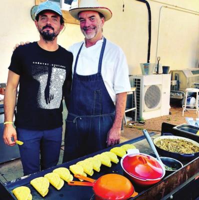 Tacos and drinks were generously provided by French Co. Grocer owner Sam Stanihova and Chef Franc Harris at the June Marathon Chamber of Commerce meeting. Photo by Shawna Graves