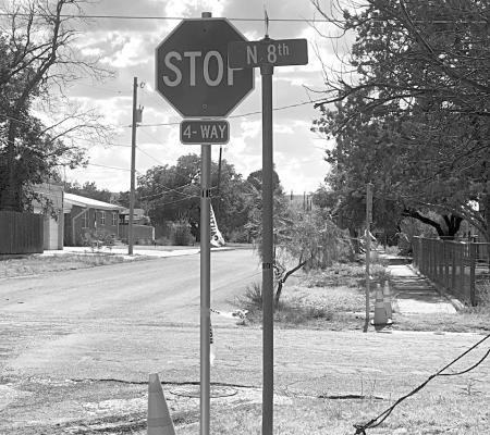 The City of Alpine, thanks to the efforts of Ward 1 city council member Judy Stokes, installed new fourway stop signs at four different intersections in town. The new signs are located at the corners of 8th Street and Sul Ross, 8th Street and Avenue A, 8th Street and Del Rio, and 7th Street and Hendryx Avenue. Alpine Police Department asks that motorists use caution at these intersections as everyone becomes familiar with the new traffic signage. Photo courtesy of Judy Stokes