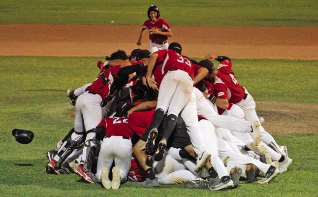The Alpine Cowboys took the season by storm and walked away with the 2024 Pecos League Championship after defeating the Pacific Division Champion San Raphael Pacifics at Kokernot Field this past weekend. The Cowboys went 2-0 against the Pacifics during this championship series and this is the 13th championship that Cowboys baseball has won during the history of Kokernot Field. They close out a stellar year, never dropping a single series this season Photo by Tristian Barragan