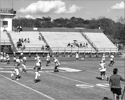 The Alpine Middle School Seventh graders had their first football game of the season last week. Although they fell to the Sonora Broncos, the eighth graders racked up another win for their season, defeating the Broncos 20-14. Courtesy photo