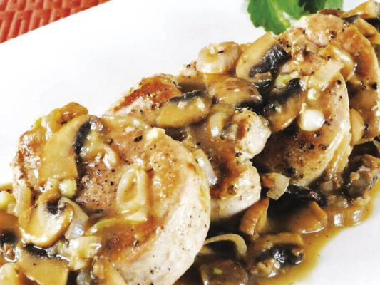 Roasted pork loin smothered in mushroom gravy. Courtesy Photo