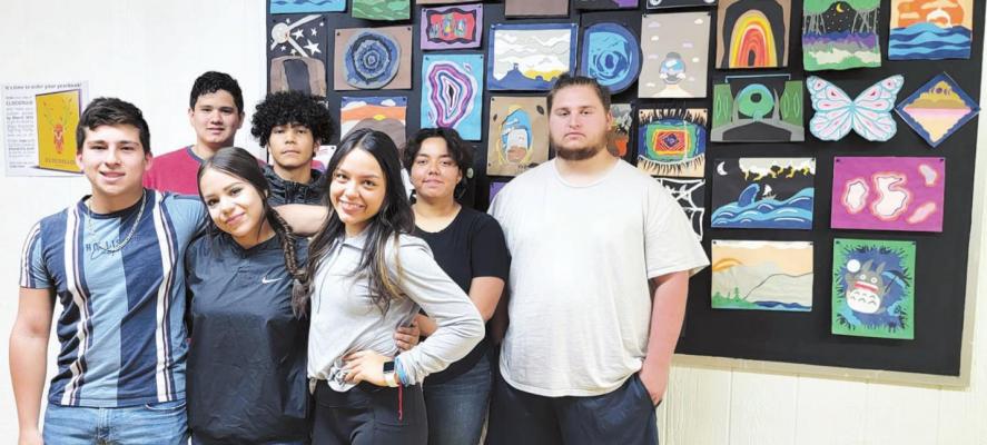 Alpine High School art students from Rachel Maxwell’s class. Avalanche photo by Roxanne Hill