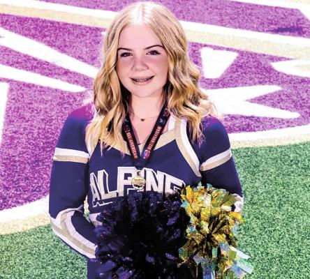 Alpine cheerleader marches