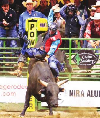 World Champion bull rider and Sul Ross State University student Tristen Hutchings will compete at NIRA events this year. Courtesy photo