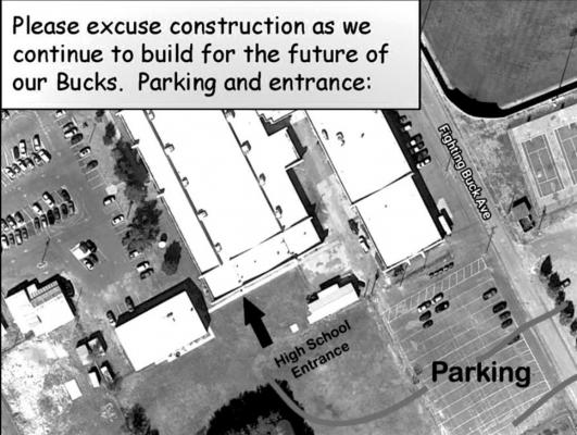 Principal talks construction, parking