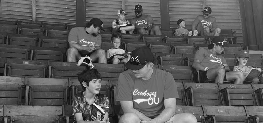 The Alpine Cowboys took time out of their morning on Monday to sit down with area students and allow them to read to them. After their reading time, the players and young readers took to the field for a little catch. Courtesy photo