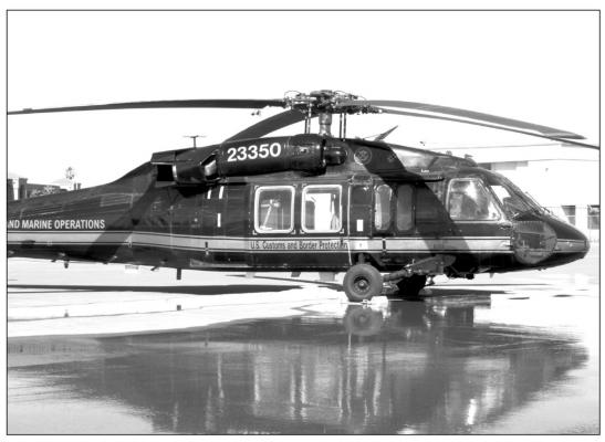A Customs and Border Protection Air and Marine Operations UH-60 Black Hawk helicopter flew a rescued hiker to Big Bend Regional Medical Center on Sept. 28. Courtesy photo