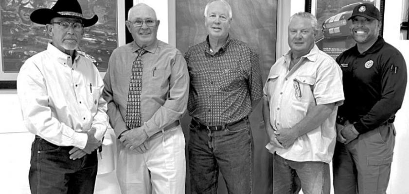 Some Republicans who have so far filed for the primary next March showed up at The Stable on Dec. 2 for a photo opportunity. In the photo, Paul Rashott, Monty Kimball, Greg Henington, Mark Chiles, and Rene Ybarra. Avalanche photo by Gail Diane Yovanovich