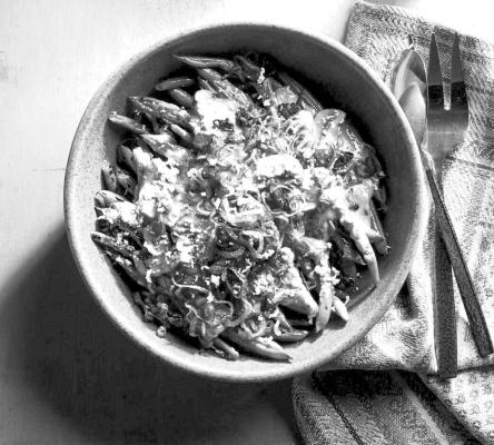 Savory green beans in creamy mushroom sauce Courtesy photo