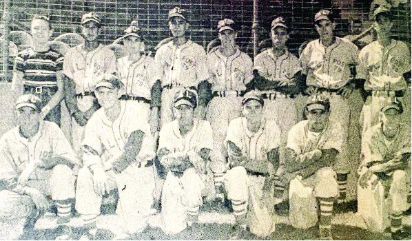 July 21, 1950 — The Alpine American Legion junior baseball team poses for a team photo.