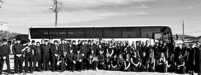 The Alpine Middle School band performed at the UIL sight reading and concert competition recently in Crane. The band earned a superior rating in sight reading and an excellent rating in their concert performance. Courtesy photo