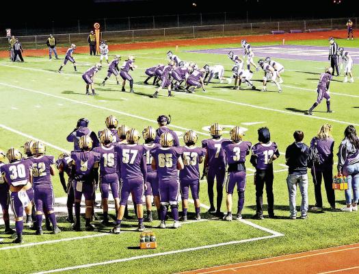 Fightin’ Bucks varsity squares off in their final home game against Crane on Friday night. Avalanche photo by Kara Gerbert