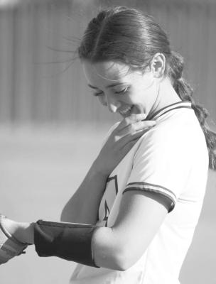 Lady Buck senior Sierra Ruckman is captured here in a captive moment during one of the Alpine home games. Photo by Annika Canaba-AMC Photography