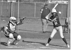 The Lady Buck Taryn Hardin at bat during the Friday game with Tornillo. Courtesy photo