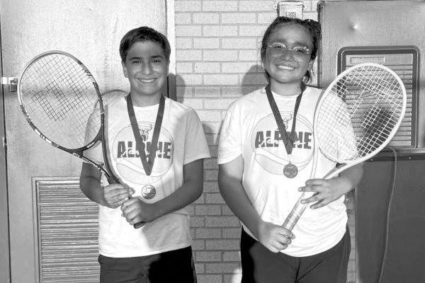 Ryder Vasquez and Reuben Prieto took the consolation round in the 7th-grade boys’ doubles tennis tournament held Saturday in Fort Stockton.