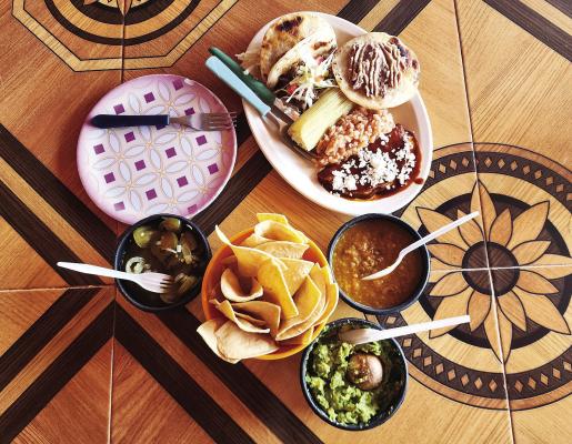 The #4 combination plate at Boquillas Restaurant, Boquillas, Coahuila, Mexico.