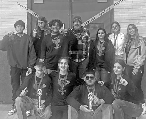 The Terlingua Purobots Robotics Team are pictured with their medals and trophies after winning the Robotics League Championship this past Saturday. Courtesy photo