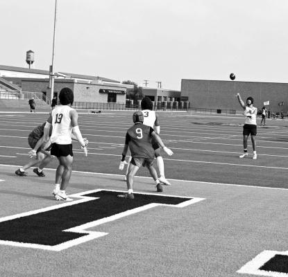 Alpine’s 7on7 football team took on Odessa’s Compass Academy this past Saturday in Wink to try and qualify for the State Tournament to be held at the end of the month in College Station. Alpine beat Odessa Compass 34 to 0 and followed that up with a game against Hale Center where they defeated the Owls 20 to 15 in game two, and closed it out by defeating Crane 26-7 in the State qualifying Semi Finals. Photo courtesy of Felipe Fierro