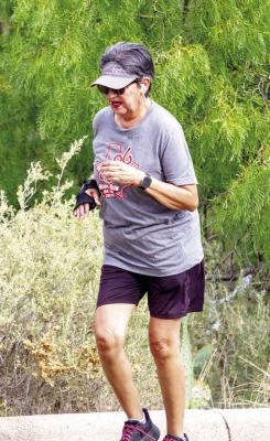 Alpine’s Blanca Padilla keeps young and fit as a runner. Padilla competed in the Alpine Cowboys’ 5k/10k Home Run Marathon recently. Photo by Kara Gerbert