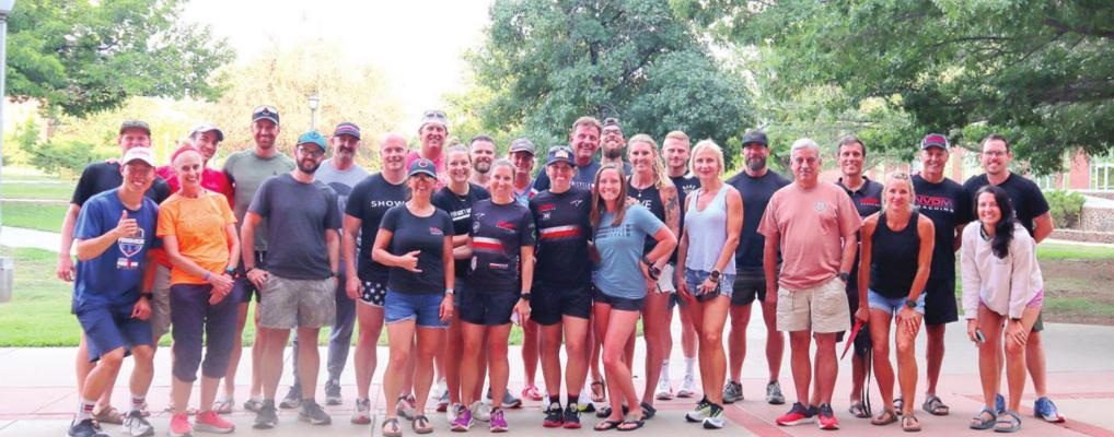 An international group of more than 30 athletes met at Sul Ross State University for a triathlon training camp. Courtesy photo