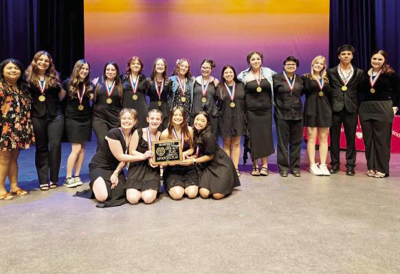 The Alpine High School One-Act Play cast and crew competed this week at their bi-district contest in Denver City, earning a second-place finish and securing their spot in the Area competition. Courtesy photo