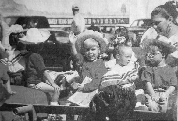The Alpine Cinco de Mayo celebration brought people from all over the Tri-County area to enjoy the festivities. Pictured here, the ABC preschoolers show off their colorful outfits from their parade float. May 7, 1998