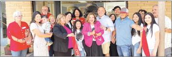 Maribel Ramirez of Alpine welcomed new customers, family, and Alpine Ambassadors during the grand opening and ribbon cutting of her new boutique, Chica’s Shoppe on Aug. 20. The boutique carries women’s and girls’ clothing and accessories, and is located at 105 North Sixth Street in Alpine. Joining Maribel are Nayeli Urias, Alejandro Urias, Marcela Ramirez, Taylor Ramirez, Bernie Ramirez, Sam Ramirez, Mandy Ramirez, Adalynn Ramirez, and Aiden Ramirez Courtesy photo