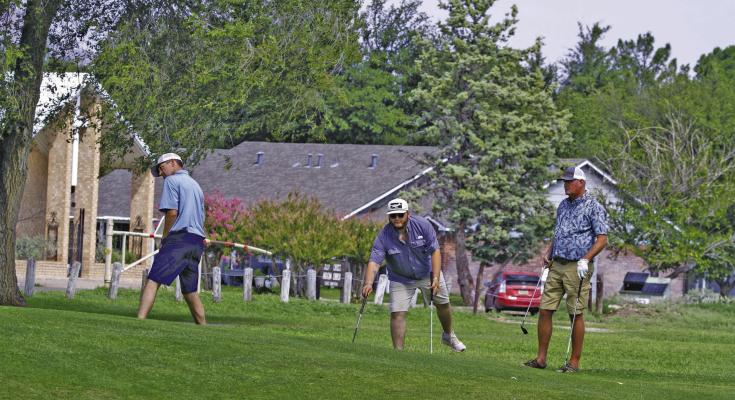 ANRS alumni participate in this past Sunday’s golf tournament benefitting scholarships for deserving current and prospective students of the ANRS program and SRSU rodeo team. Photo by Kara Gerbert
