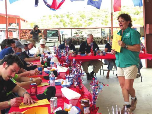 Judges perform their tasks at a previous chili cook-off in Terlingua. Avalanche photo by Gail Diane Yovanovich