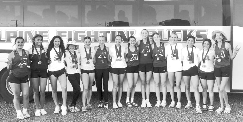 Alpine Lady Bucks track and field team.