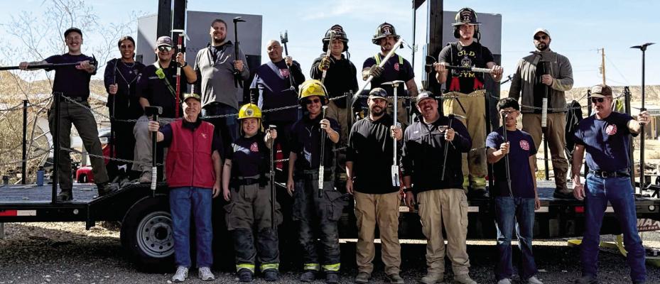 The Big Bend Fire Academy class 1-2025 learned the finer points of conventional forcible entry. These cadets used a variety of tools during these exercises, including halligans and axes. Like previous classes, the academy consisted of firefighters from around the Big Bend region, including the National Park, and as far as Fort Davis. Courtesy photo