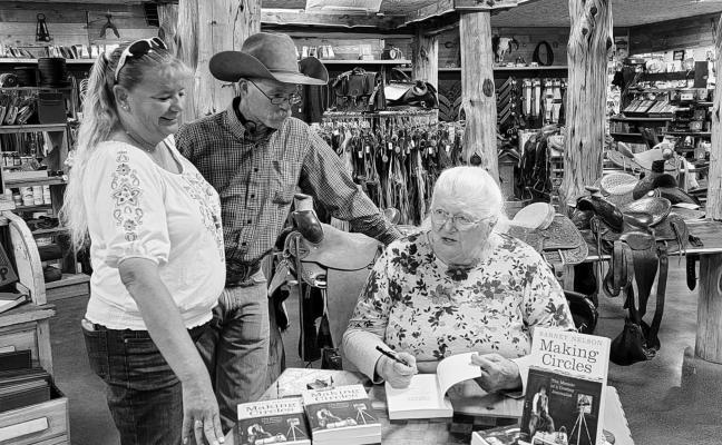 Making circles at Big Bend Saddlery