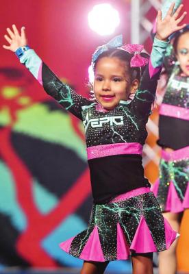 Remington Carrillo cheers on her way to victory. Courtesy photo