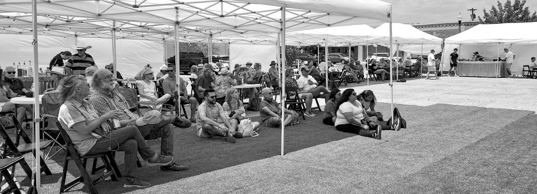 Music lovers enjoy the shade