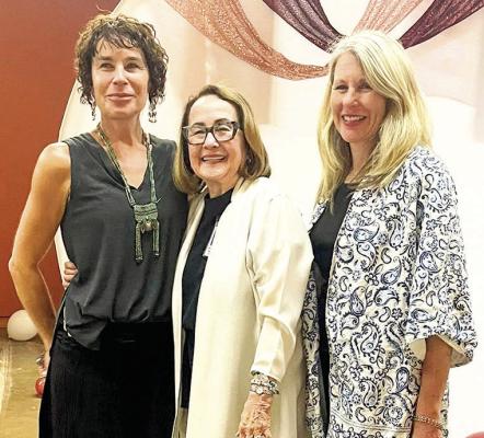 Dr. Ivonne Durant, superintendent at Marathon ISD, recently enjoyed a bittersweet retirement party as she prepares to move back to Dallas. Shannon Carter (left) and Michelle DeHart West (right), members of the Marathon community and active in school district events, helped wish her well. Courtesy photo