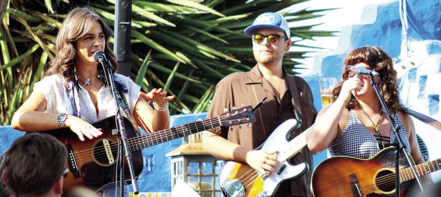 Summer Dean, along with Anthony Ray Wright and Bonnie Montgomery performed as the Ameripolitan Outlaw Daughters during Viva Big Bend 2018 at Eve’s Garden in Marathon. Photo by Kara Gerbert