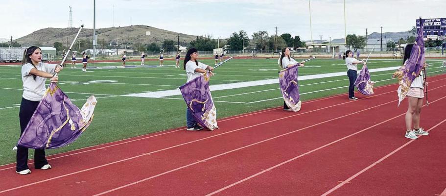 The AHS Color Guard performed to songs from the AHS Band during last week’s Meet the Bucks. Courtesy photo