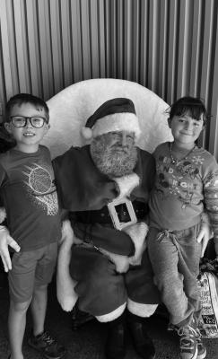 James and Pearl Boyd spent time with Santa this past Saturday at the Museum of the Big Bend’s Big Bend Jingle Mingle. Photo by Heather Yadon