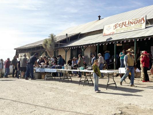 Contestants in the New Year’s Day Black Eyed Pea Off in Terlingua set up their offerings in hope for a win. Courtesy photo