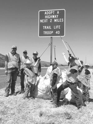 Scouts of Trail Life Troop TX 0040 from Holy Cross Anglican Church of Alpine are excited to show off their newly acquired Adopt-a-Highway sign just east of town on U.S. Highway 90. The troops dedicated their time on April 2 to pick up roadside litter as part of TxDOT’s Keeping Texas Beautiful initiative, which allows volunteers to adopt stretches of state-maintained roadways to conduct litter pickups. The troop received safety training, along with safety vests and litter bags.
