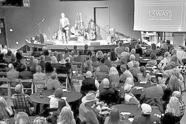 The keynote speaker for the Far West Texas Summit on Friday, January 17, Doug Griffiths, is pictured here relaying the concepts of his book 13 Ways to Kill Your Community. Courtesy photo